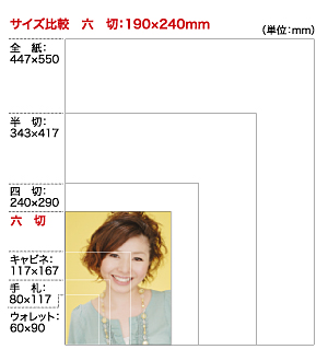 オプシス オンラインショップ 六切サイズ 190 240mm オプシスフォトコース再プリント注文